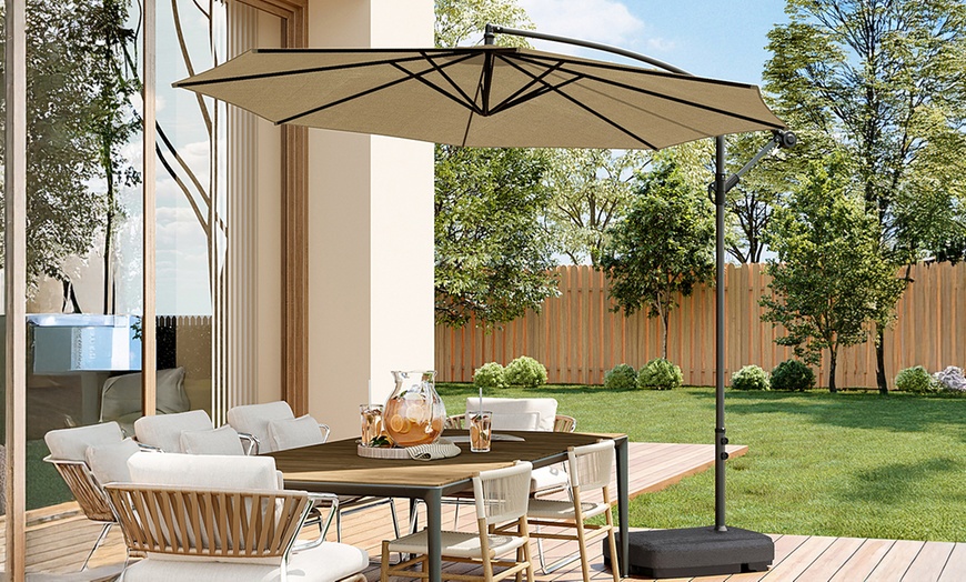 Image 25: 3M Cantilever Parasol Water-, UV-Resistant with Adjustable Height