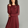 Image 3: Women's Hacci Button-Accent Collar Shift Dress