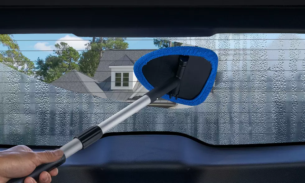 AstroAI Windshield Cleaner, with 4 Microfiber Pads and Extendable Handle, Gift