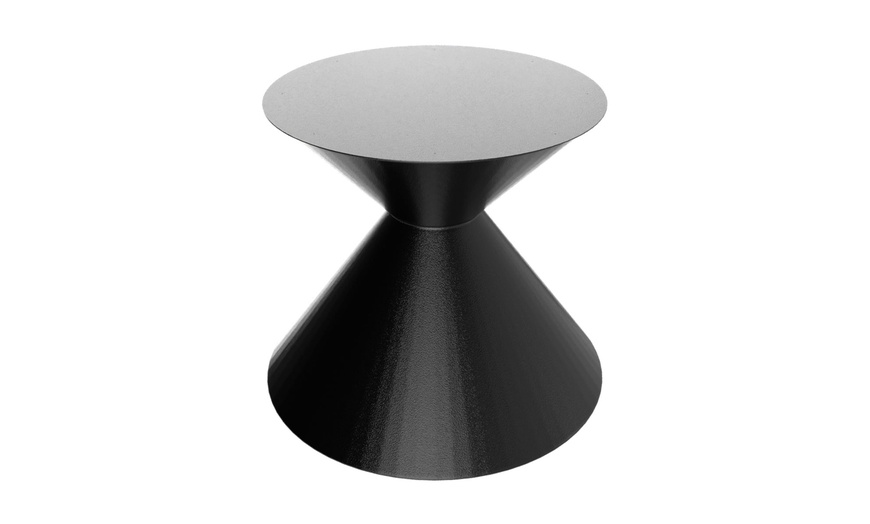 Image 3: Tavolo rotondo con base a doppio cono