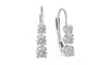 Graduated Leverback Earrings Made With Crystals By Swarovski