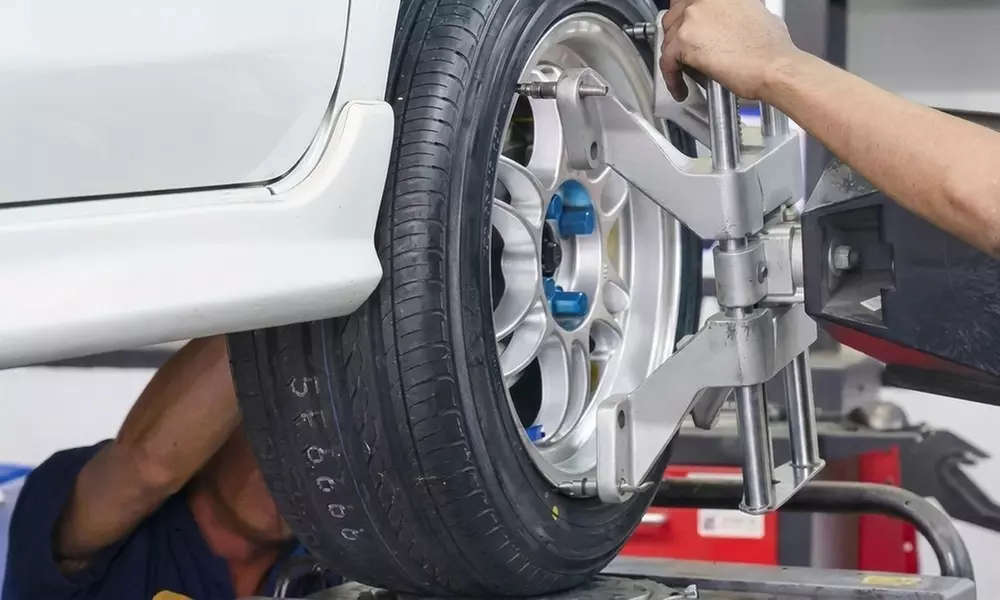 Wheel Alignment for Four Tires w/ Optional Balancing or Tire Rotation