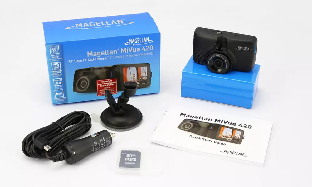 Magellan MiVue 420 1296p Super HD Dashcam with 8GB SD Memory Card - Primary Image