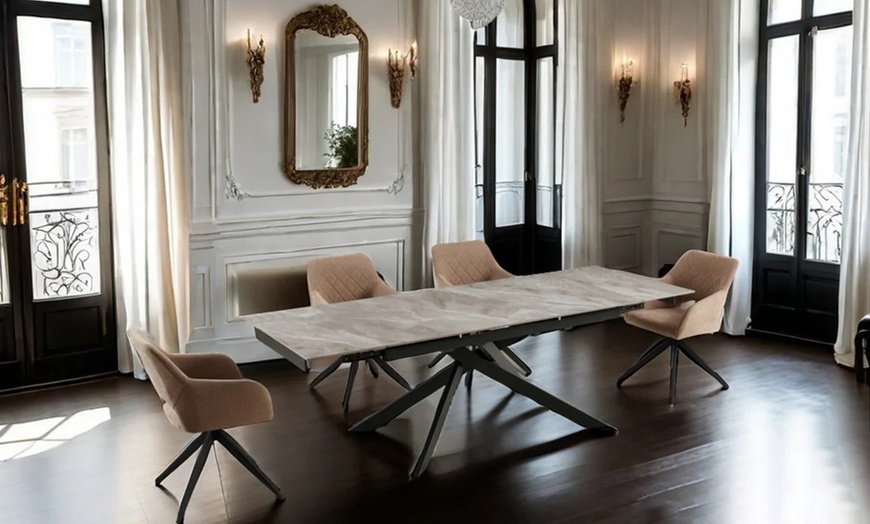 Image 1: DS Living Zaira Sintered Stone Dining Room Table