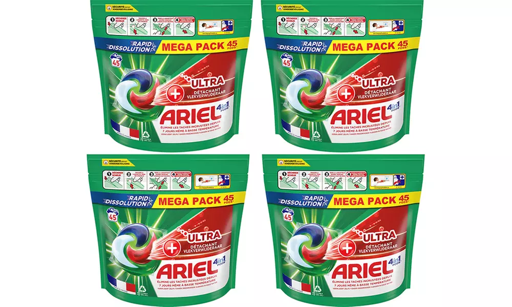 45, 90 of 180 Ariel All in One Ultra of Touch Lenor wasmiddelpods