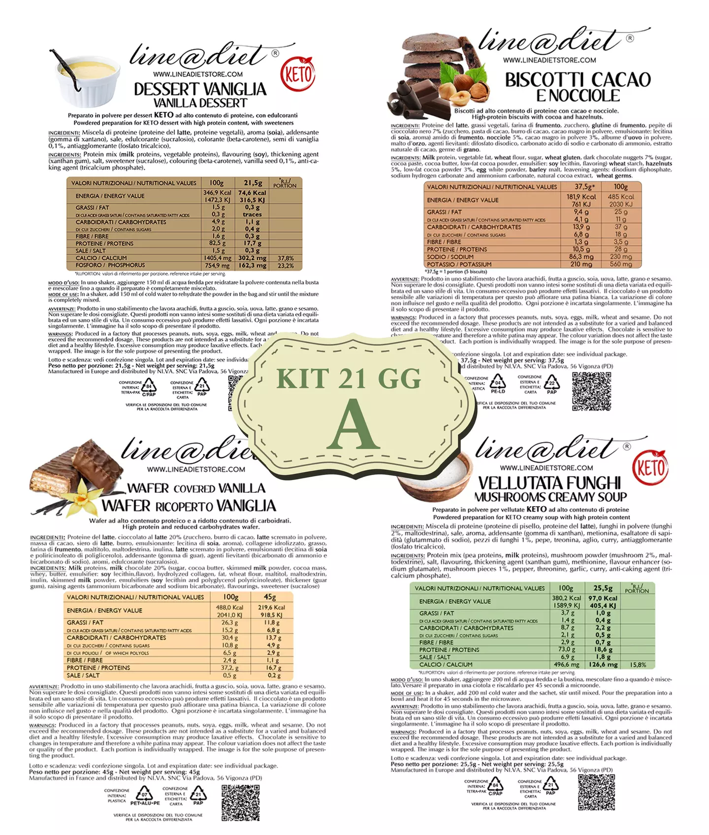 Line@ 21-Tage-Keto-Diät-Box mit 70 Gerichten (50 € / kg)