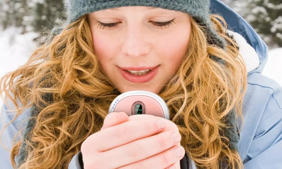 iMounTEK 5,000mAh Double-Sided Hand Warmer & Rechargeable Power Bank w/ Display