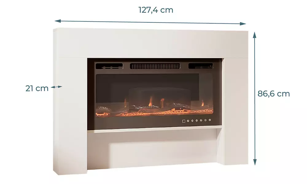 Candela elektrische sfeerhaard met witte ombouw - Image 2