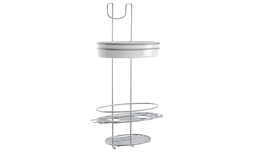 Image 2: Metaltex 3-Tier Bathroom Caddy