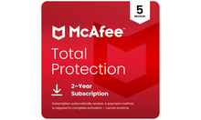McAfee Total Protection - 5 Devices 2 years - McAfee Total Protection 1, 5, or 10 Devices