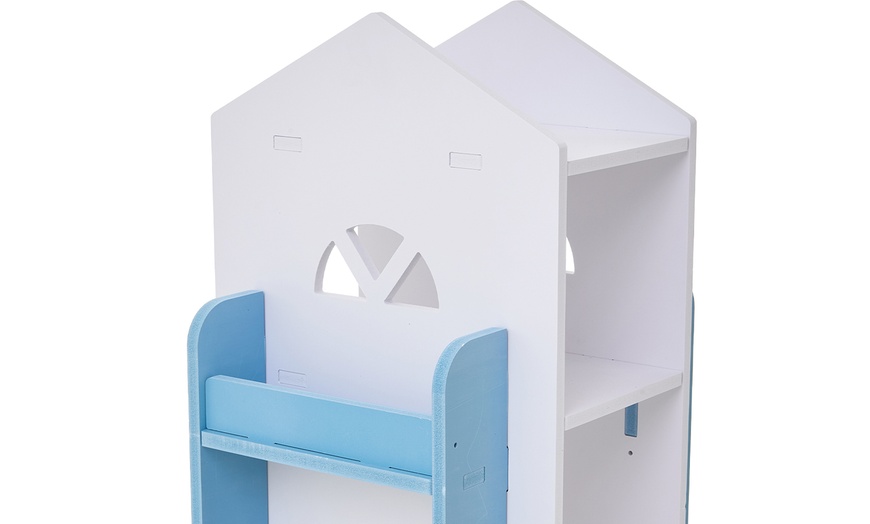 Image 5: 4-Tier Freestanding Rotating Children's Bookshelf