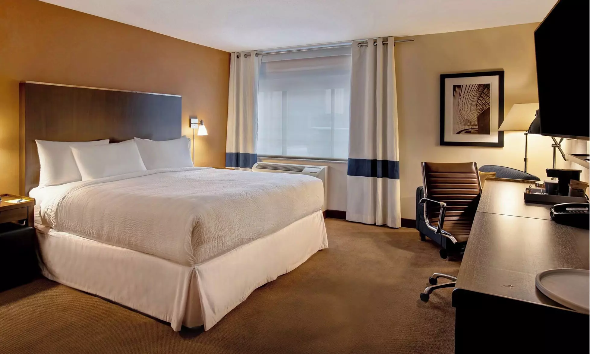 Modern rooms, on-site dining, and a prime downtown location