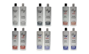 Nioxin System 1, 2, 3, 4, 5, or 6. Shampoo and Conditioner Liter Duo 