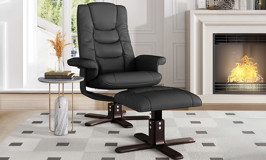 Image 2: Ergonomic Recliner Chairs with Ottomans