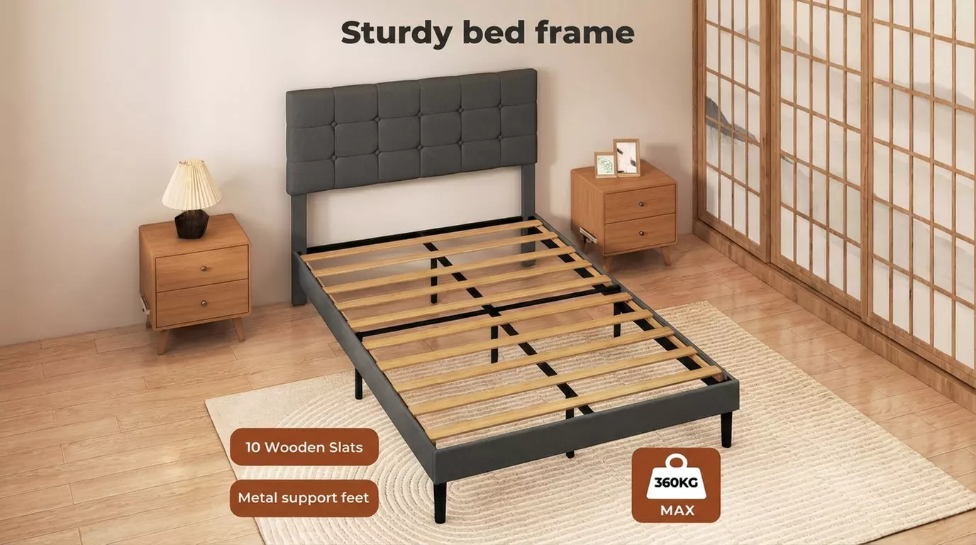 Levede Minimalist Upholstered Bed Frame