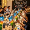 Image 1: Paint & Sip Class for One, Two, Three or Four Guests Including Canvas