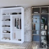 Image 8: Lima Modern Sliding Door Wardrobe with Mirror and Adjustable Shelves