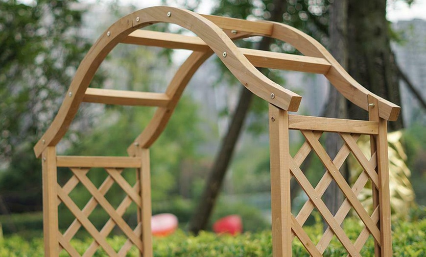 Image 4: Wooden Garden Archway