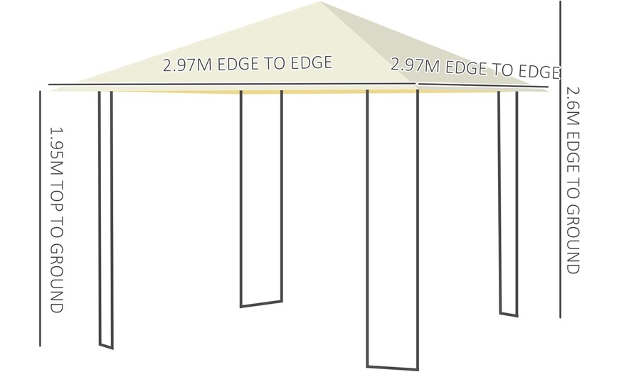 Image 6: Outsunny Lightweight and Portable Garden Gazebo 