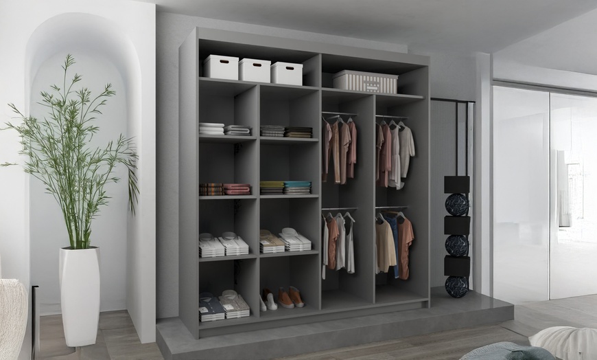 Image 6: Nicole Sliding Wardrobe with Central Mirror