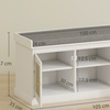 Image 5: HomCom Shoe Storage Bench 