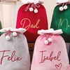 Image 2: Surprise loved ones with a festive, Personalized Santa Delivery Bag