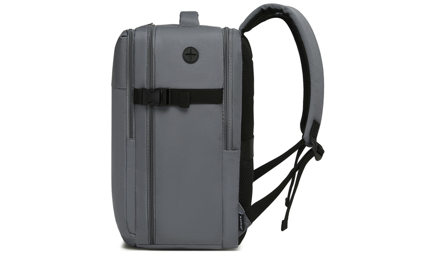 Image 28: Kono 20L Cabin Backpack with Red Trim for 15.6” Laptop Travel Daypack