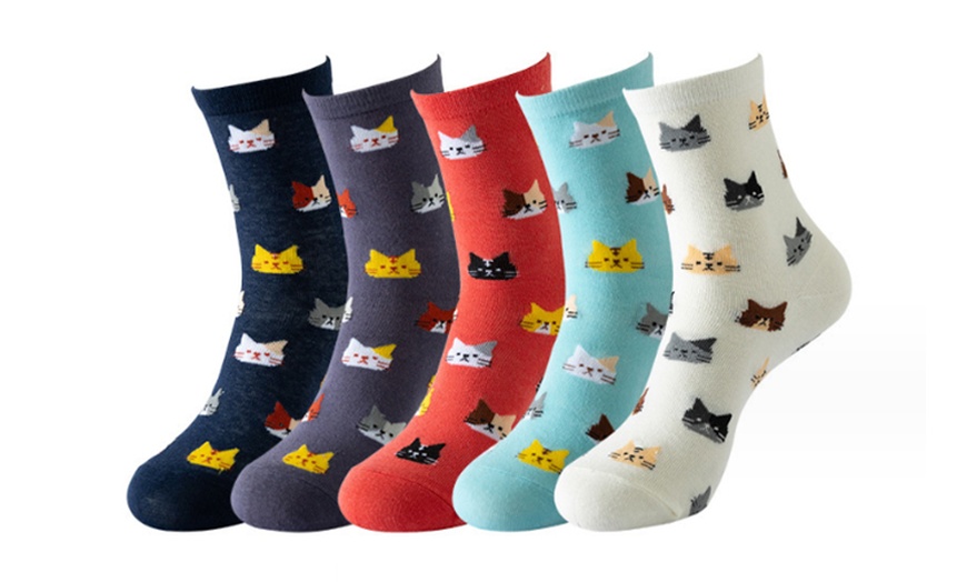 Image 4: Pack of Five Animal Socks