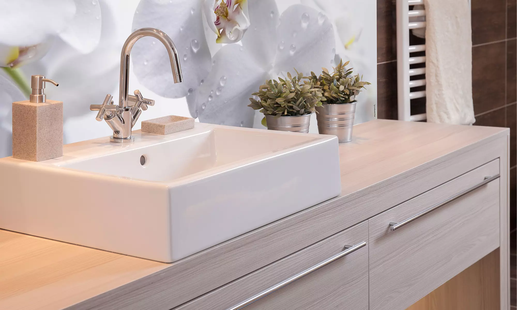 mySPOTTi Spritzschutz für das Bad im Muster und in der Größe nach Wahl - Primary Image