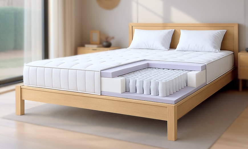 Image 2: The White Stone pocketvering- en traagschuimmatras