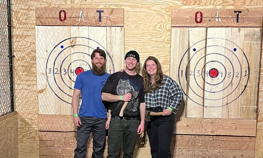 Image 2: Axe Throwing: One or Two Hours of Fun for Up To Eight People 