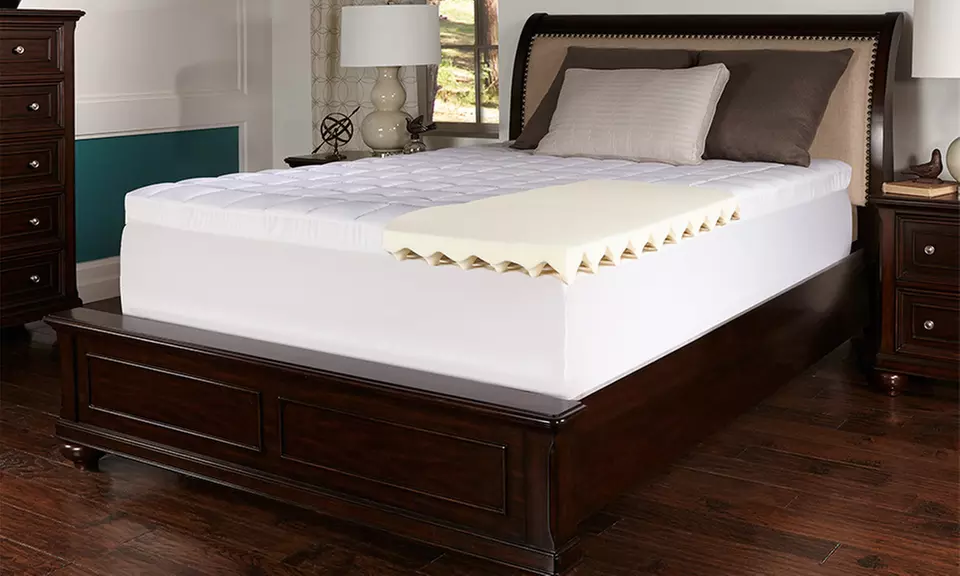 Lux Comfort 3.5" Super Soft Foam and Fiber Mattress Topper - Primary Image