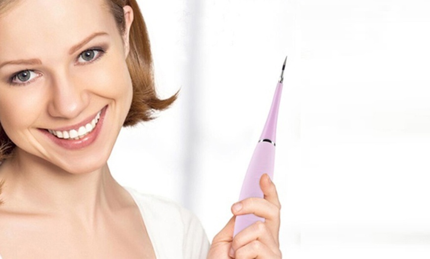 Image 7: Electric Plaque Remover in Pink and Blue Options