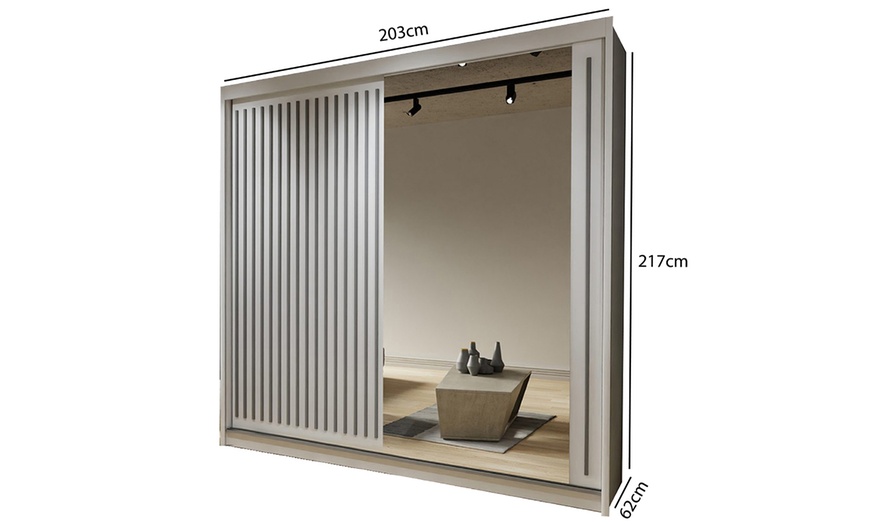 Image 4: MDF Wardrobe with Sliding Doors