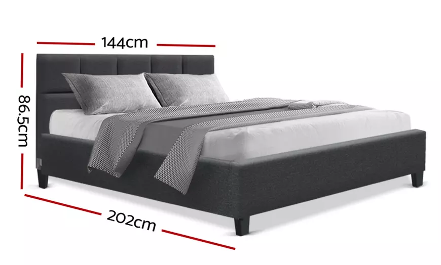Image 9: Contemporary Plush Bed Frame