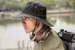 Bucket Hat Outdoor Cap Wide Brim Sun Boonie Fishing Hat for Men and Women - Second Medium