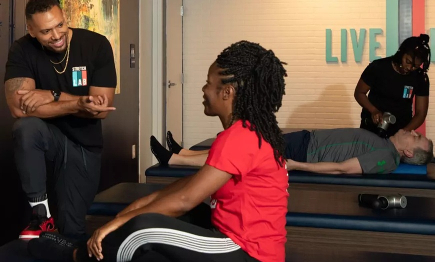 Image 3: 25 or 50-Min 1-on-1 Stretch, Grip Socks & Mobility or Jumpstart Bundle