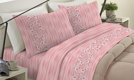 Completo lenzuola in flanella di cotone disponibile in 5 misure