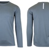 Image 4: Men's Long Sleeve Moisture Wicking Crew Neck Tagless Performance Tee