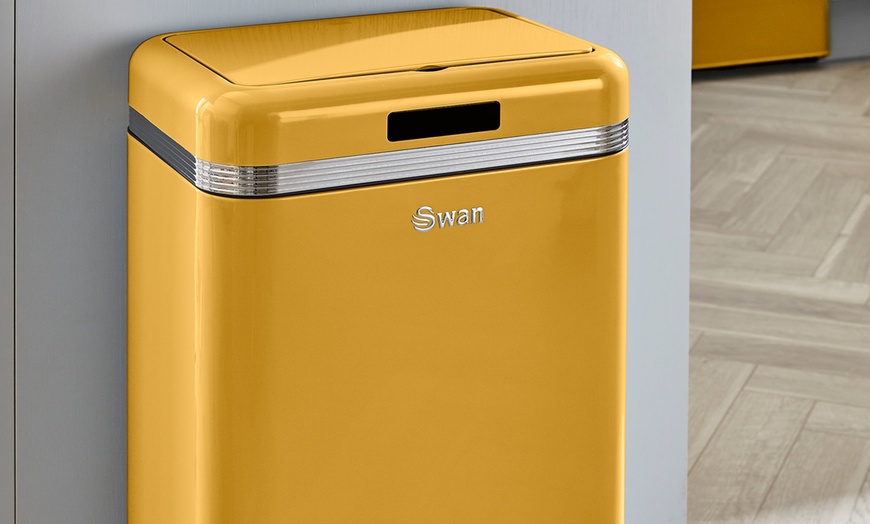 Image 9: Swan Retro-Style 45L Square Sensor Bin With Free Delivery