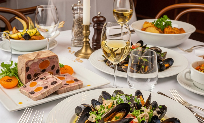 Image 3: 2-Course French Dining Experience w/ Sparkling Rose Wine for Up to 6 