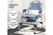 Levede Folding Commode Chair - Adjustable Bedside Toilet Chair - Image 2