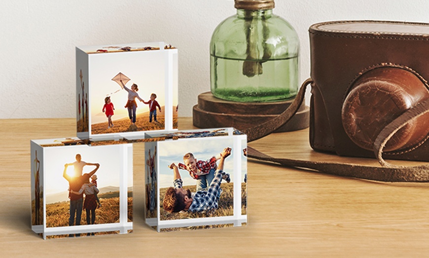 Image 2: Personalised Mini Acrylic Photo Block from Photo Gifts