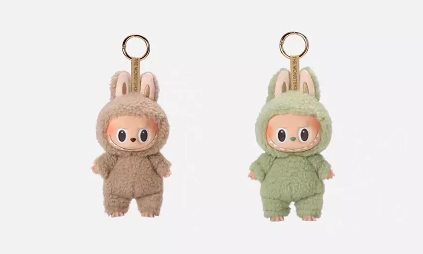 Image 10: Labubu Inspired Plush Monster Doll Keychain Bag Charm