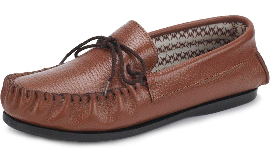 Image 3: Men's Leather Moccasins