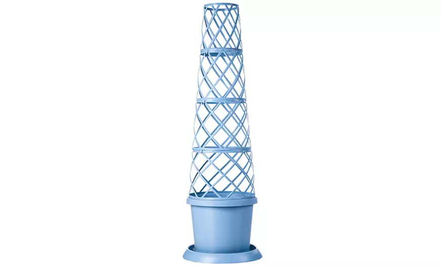 Image 4: Up to Five Lattice-Design Tower Pots