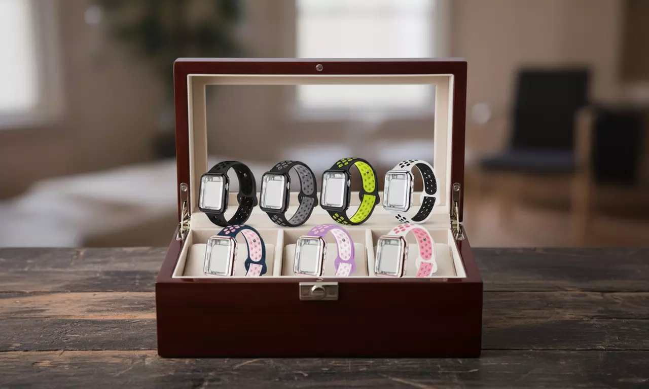 Sports Strap Wrist Band Loop W/ Screen Protector Bumper Case For Apple Watch - Primary Image