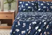 FreshFolds Premium Turkish Cotton Lodge Printed Flannel Sheet Set - Second Medium
