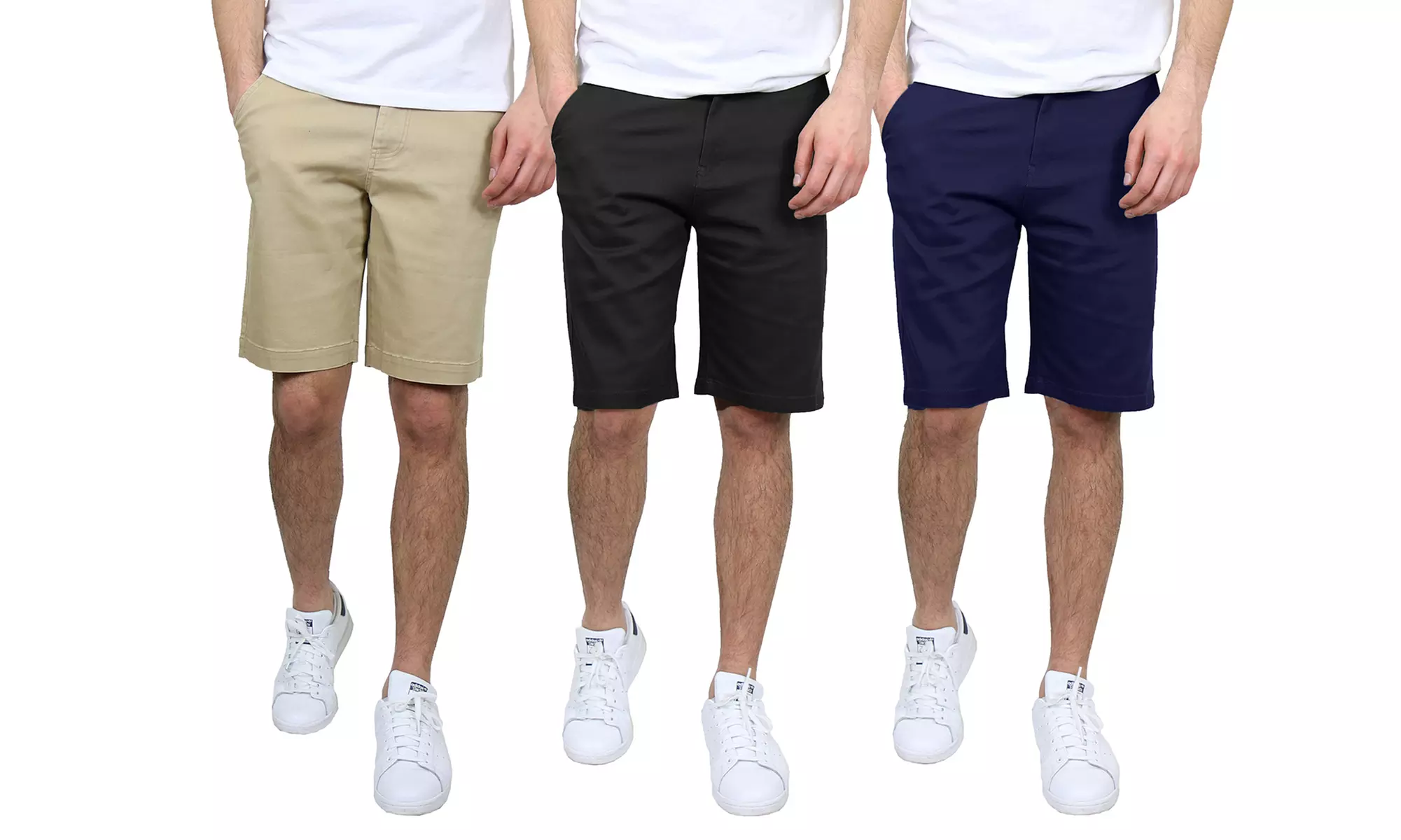 Men's Cotton Stretch Slim Fit Chino Shorts (Sizes, 28-44)