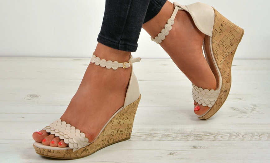 Image 10: Women's Cork Wedges